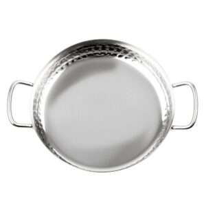 Olympia Table Presentation Handled Dish Stainless Steel Hammered 180mm