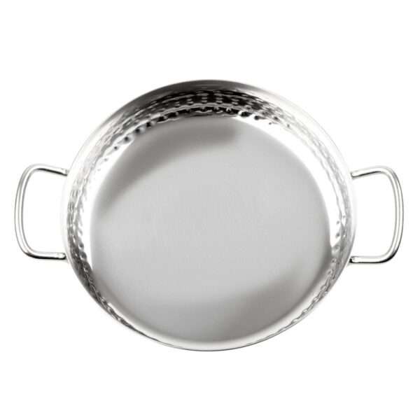 Olympia Table Presentation Handled Dish Stainless Steel Hammered 180mm
