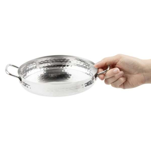 Olympia Table Presentation Handled Dish Stainless Steel Hammered 180mm