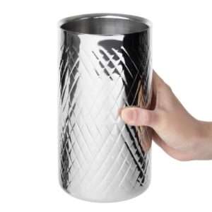 Olympia Geo Double Wall Wine Cooler Stainless Steel