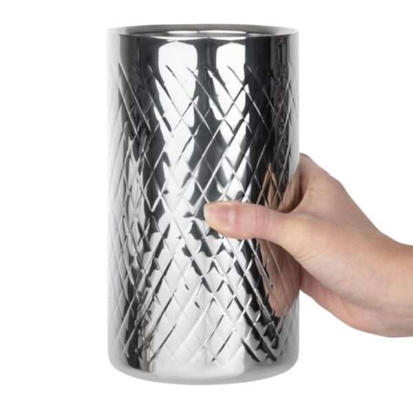 Olympia Geo Double Wall Wine Cooler Stainless Steel