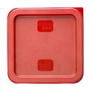 Hygiplas Square Food Storage Container Lid Red Small