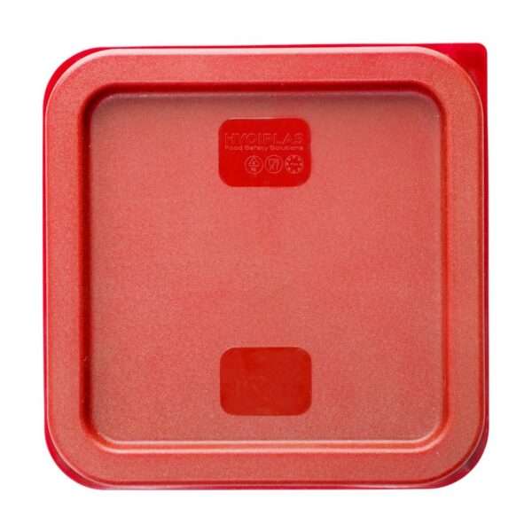 Hygiplas Square Food Storage Container Lid Red Small