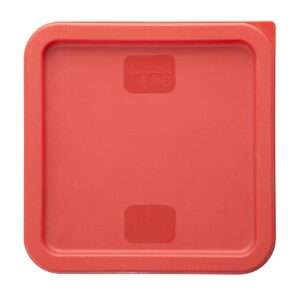 Hygiplas Square Food Storage Container Lid Red Medium