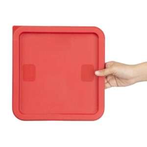 Hygiplas Square Food Storage Container Lid Red Large