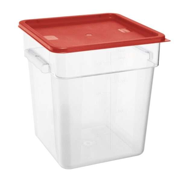 Hygiplas Square Food Storage Container Lid Red Large