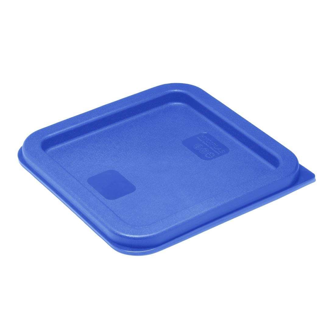 hy410_npi24-bluelid1 Hygiplas Square Food Storage Container Lid Blue Small