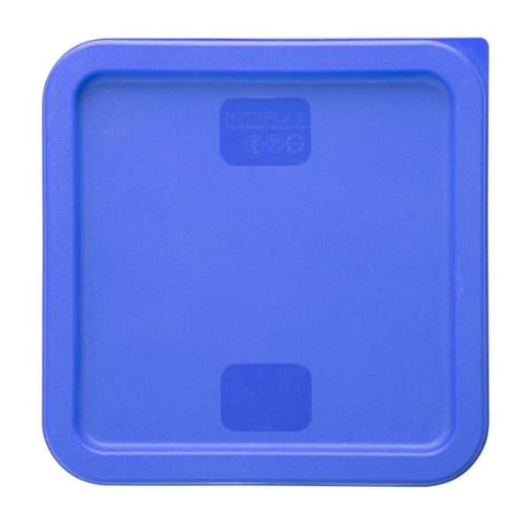 Hygiplas Square Food Storage Container Lid Blue Medium
