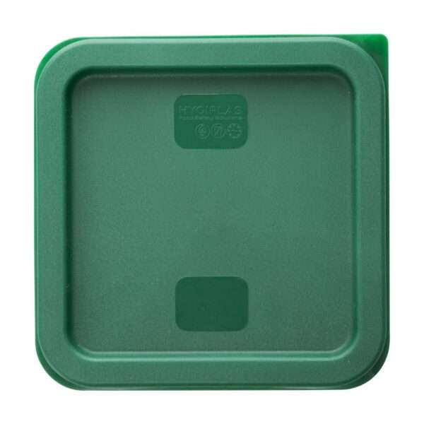 Hygiplas Square Food Storage Container Lid Green Small