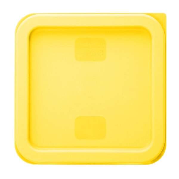 Hygiplas Square Food Storage Container Lid Yellow Small