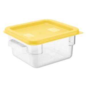 Hygiplas Square Food Storage Container Lid Yellow Small