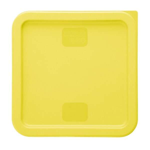Hygiplas Square Food Storage Container Lid Yellow Large