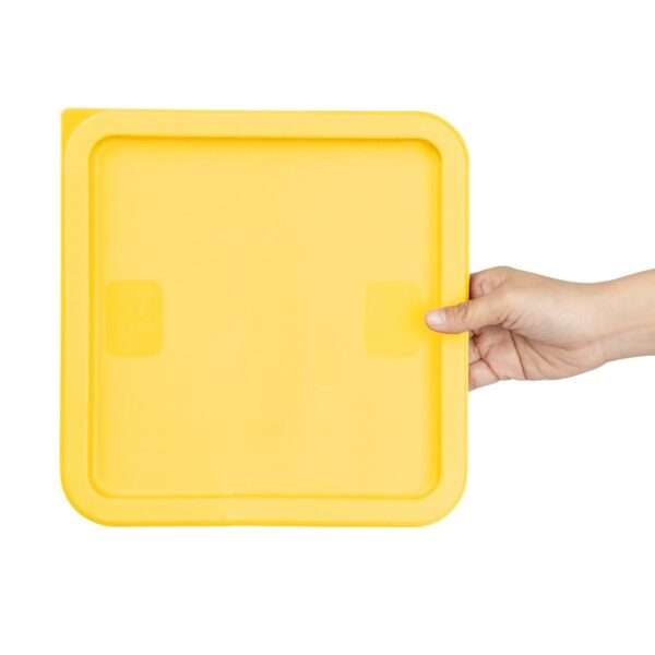 Hygiplas Square Food Storage Container Lid Yellow Large