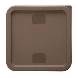 Hygiplas Square Food Storage Container Lid Brown Medium