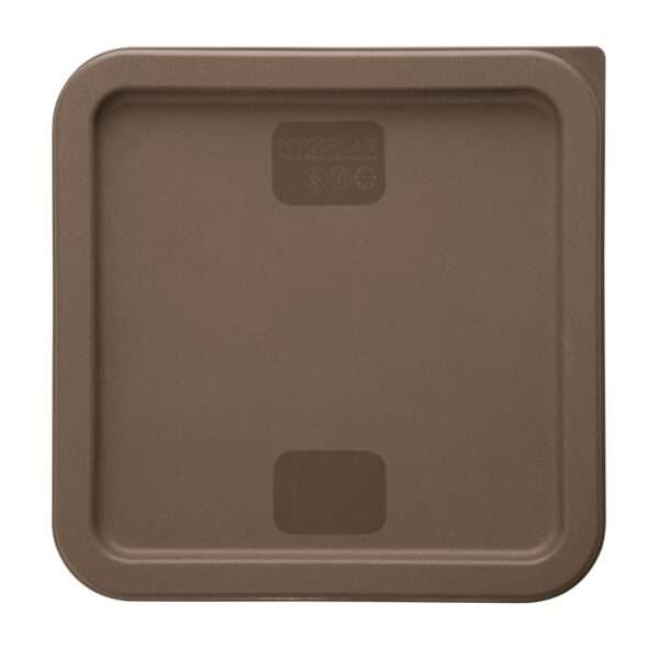 Hygiplas Square Food Storage Container Lid Brown Large