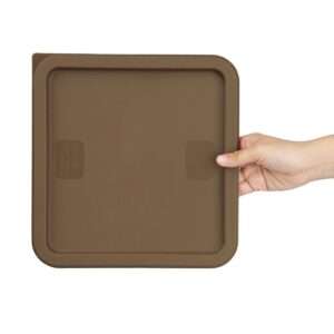 Hygiplas Square Food Storage Container Lid Brown Large