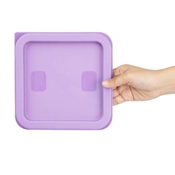 Hygiplas Square Food Storage Container Lid Purple Small