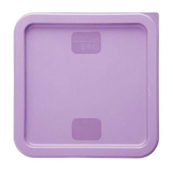 Hygiplas Square Food Storage Container Lid Purple Large