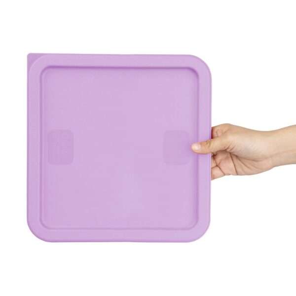 Hygiplas Square Food Storage Container Lid Purple Large