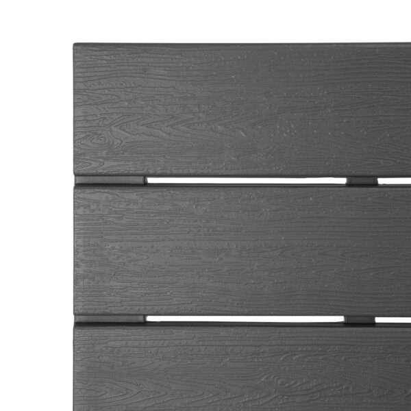 Bolero Valletta Grey Slatted Outdoor Table 1560mm
