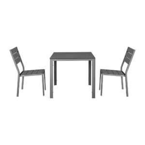 Bolero Valletta Grey Slatted Side Chair (4 Pack)