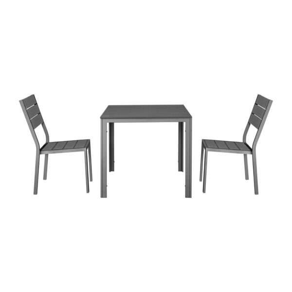 Bolero Valletta Grey Slatted Side Chair (4 Pack)