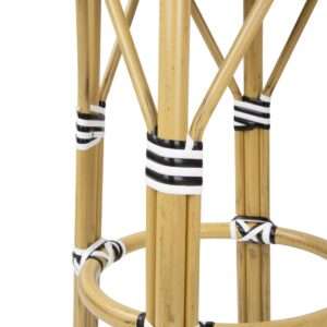 Bolero Parisian Style PE Rattan Bar Stools Black  (2 Pack)
