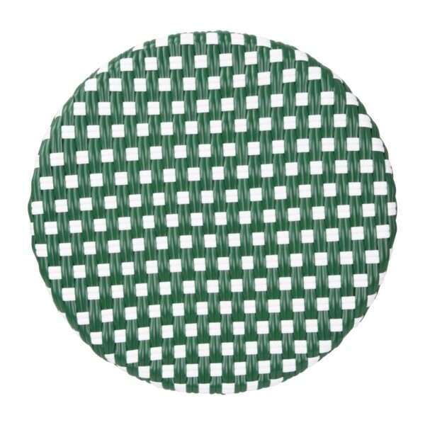 Bolero Parisian Style PE Rattan Bar Stools Green Dot Mix (2 Pack)