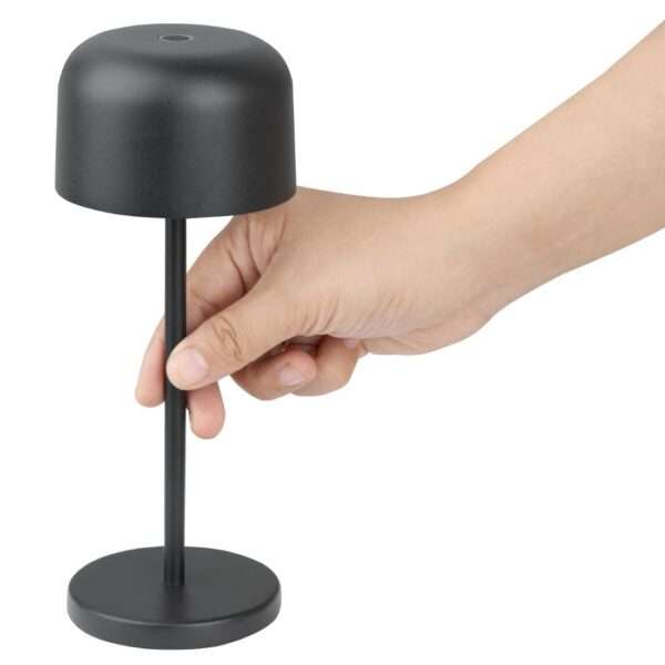 Olympia Siena Table Lamp Round Dome Black 200mm
