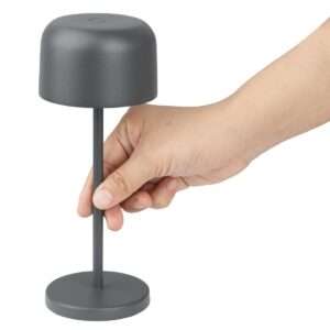 Olympia Siena Table Lamp Round Dome Grey 200mm