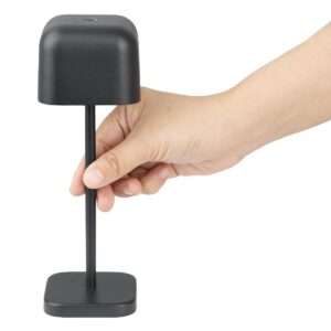 Olympia Lucca Table Lamp Squared Dome Black 200mm