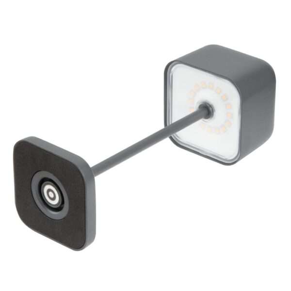 Olympia Lucca Table Lamp Squared Dome Grey 200mm