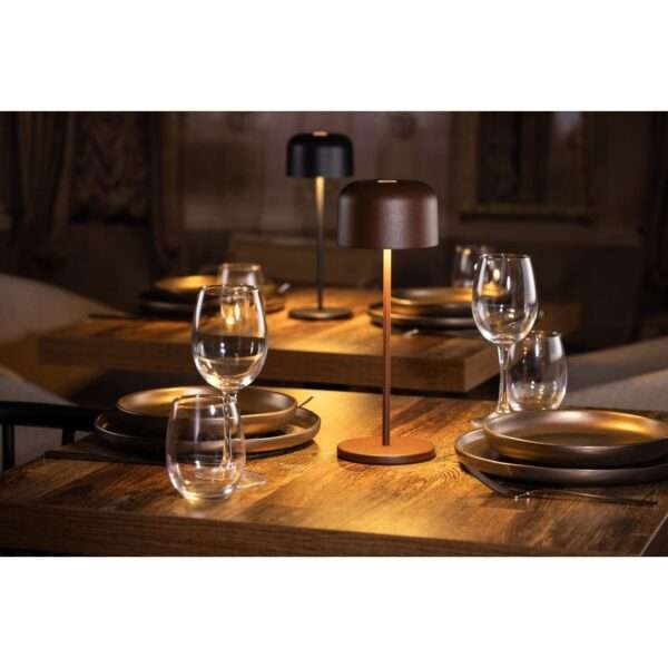 Olympia Siena Table Lamp Round Dome Chestnut 300mm
