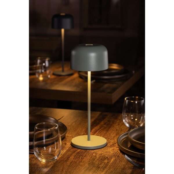 Olympia Siena Table Lamp Round Dome Sage 300mm
