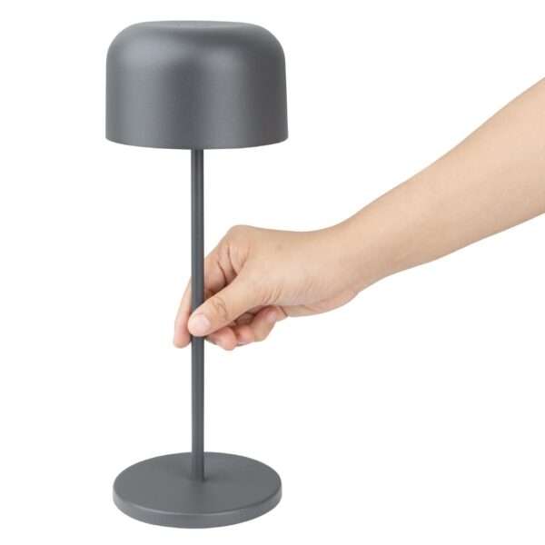 Olympia Siena Table Lamp Round Dome Grey 300mm
