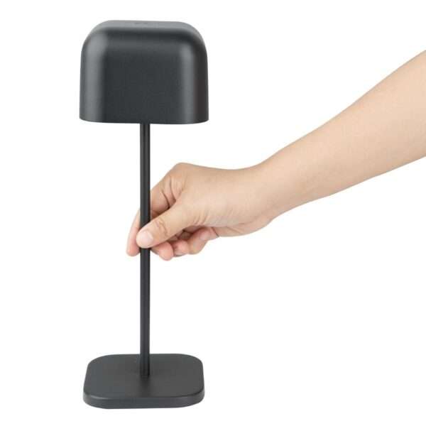 Olympia Lucca Table Lamp Squared Dome Black 300mm
