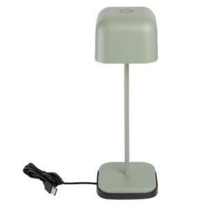 Olympia Lucca Table Lamp Squared Dome Sage 300mm