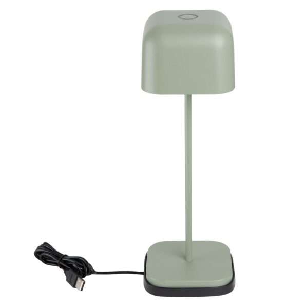 Olympia Lucca Table Lamp Squared Dome Sage 300mm