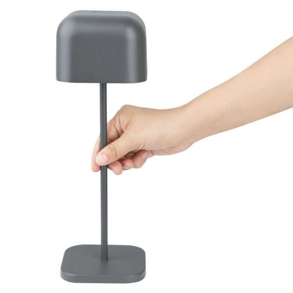 Olympia Lucca Table Lamp Squared Dome Grey 300mm