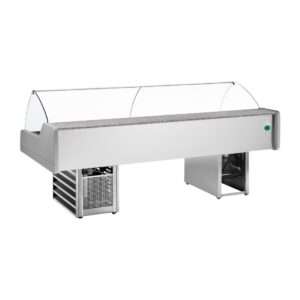 Zoin Saigon Fish Counter Grey with Azure Trim 2500mm