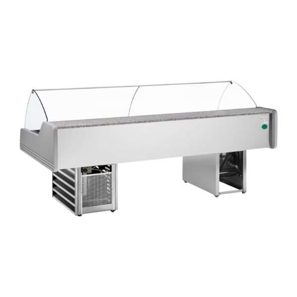 Zoin Saigon Fish Counter Grey with Azure Trim 2500mm