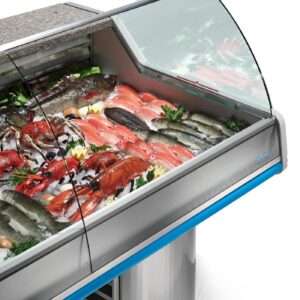 Zoin Saigon Fish Counter Grey with Azure Trim 2500mm