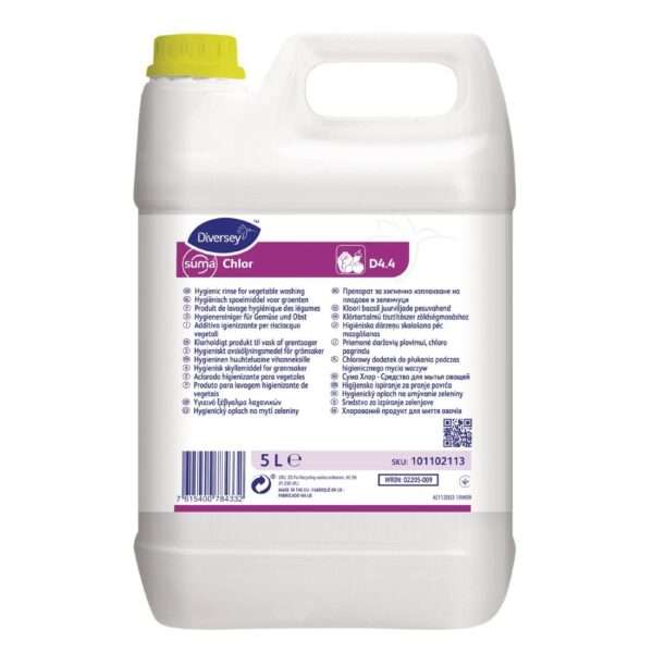 Diversey Suma Chlor D4.4 Hygienic Rinse for Salad 5Ltr (Pack of 2)