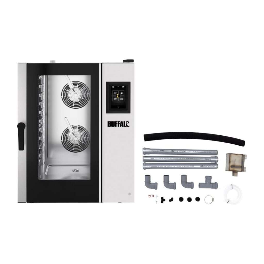 Buffalo Smart Touchscreen Combi Oven 11 x GN 1/1 with Installation Kit