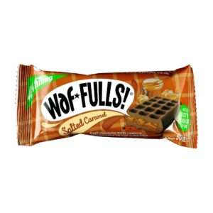 Waffulls! Dark Waffles – Salted Caramel 50g (Pack of 12)