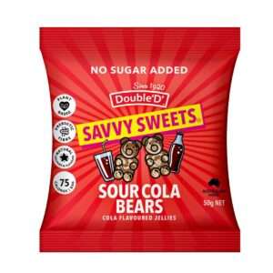 Savvy Sweets Sour Cola Bears 50g (Pack of 12)
