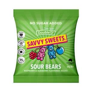 Savvy Sweets Sour Bears 50g (Pack of 12)