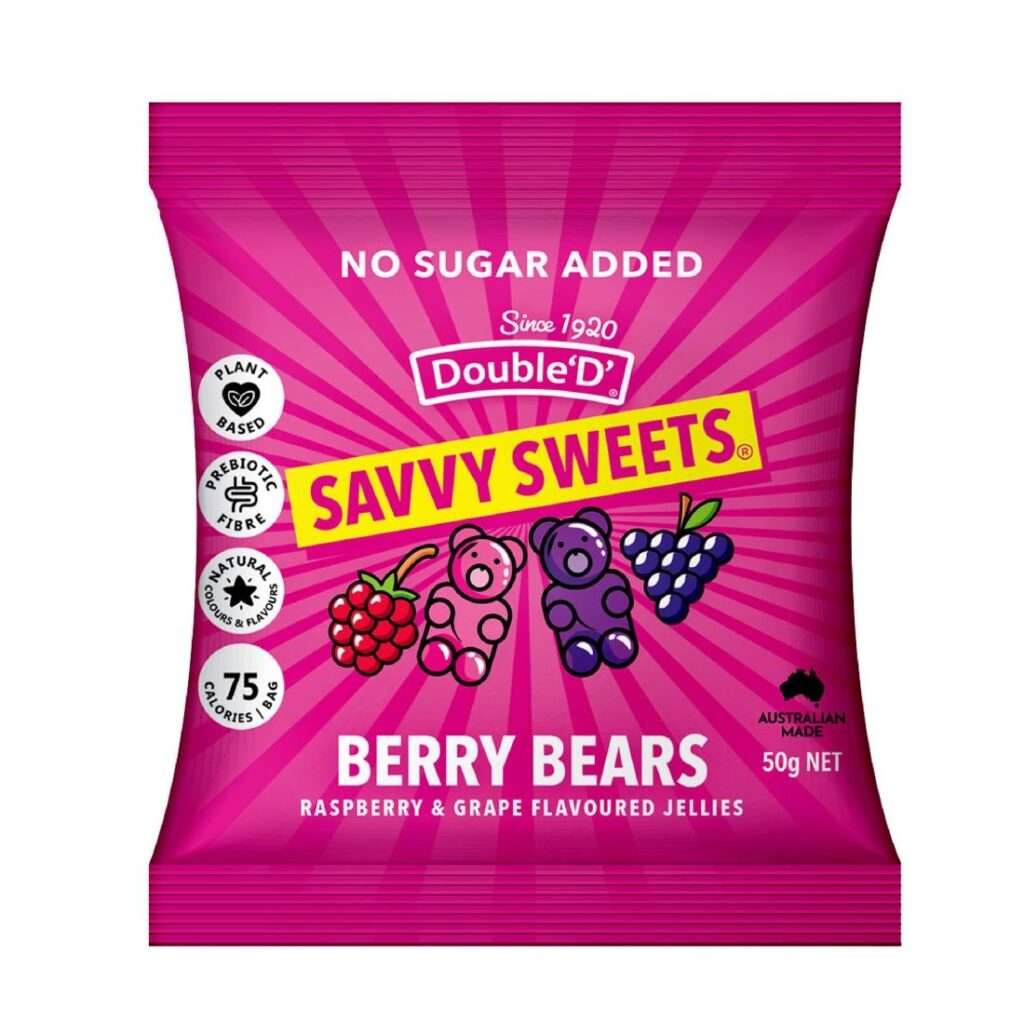 Savvy Sweets Berry Bears 50g (Pack of 12)
