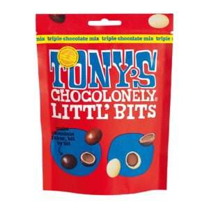 Tony’s Chocolonely Littl’ Bits – Triple Chocolate 100g (Pack of 8)