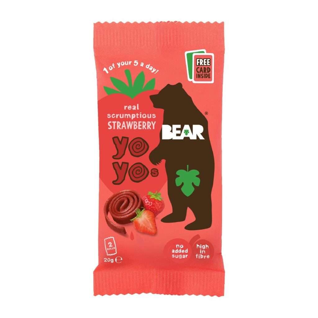 BEAR Yoyos – Strawberry 20g (Pack of 18)